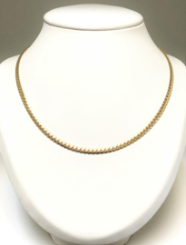 14 K Massief Gouden Gourmet Schakel Ketting - 49,5 cm / 25,4 g