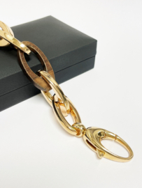 MONZARIO 18 K Rosé Gouden Anker Schakel Armband - 21 cm / 36,36 g