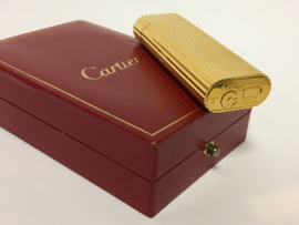 Cartier Vergulde Aansteker in Originele Doos