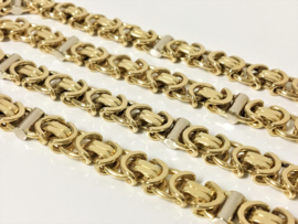 18 K Bicolor Gouden Koningsketting 64 cm / 91,96 g