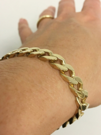 14 K Massief Gouden Gourmet Schakel Armband - 19,5 cm / 33,5 g
