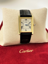 Must de Cartier Tank Large Date White Roman Dial - Quartz / Incl Cartier Garantie