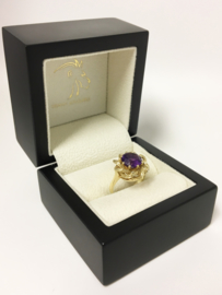 14 K Gouden Fantasie Ring Amethyst Kleurige Zirkonia