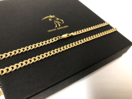 14 K Gouden Gourmet Schakel Ketting (Briljant Geslepen) - 54,5 cm / 27,35 g