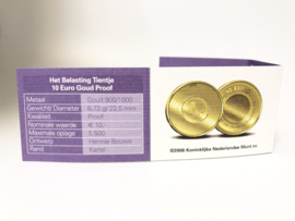 Het Belasting Tientje 10 Euro Goud Proof - 200 Jaar Belasting