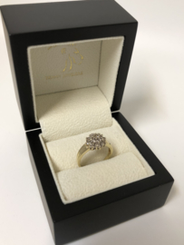 14 K Gouden Rozet Ring 0.45 crt Briljantgeslepen Diamant H / VS2