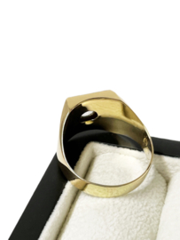 Bicolor Gouden Heren Ring 0.50 ct Amsterdamse Roos Geslepen Diamant