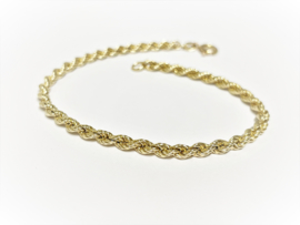 14 K Gouden Koord Armband - 18,5 cm / 3 mm