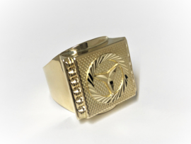 Grote 14 K Gouden Mercedes Ring - 11,95 g