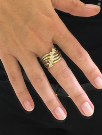 18 K Gouden Bandring 0.45 crt Briljantgeslepen Diamant - H/SI