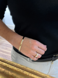 14 Karaat Gouden Slaven Armband / Bangle Draaglengte 19 cm -  12,9 g / 6 mm