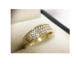 14 Karaat Gouden Bandring 0.50 ct Briljant Geslepen Diamant H/SI
