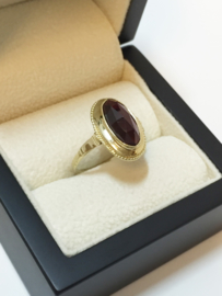 14 K Antiek Gouden Granaat Ring