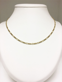 14 K Figaro Schakel Collier Ketting  - 45 cm / 10 g