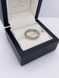 14 K Witgouden Alliance Ring 2.0 ct Briljant Geslepen Diamant F/G- VVS