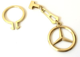 14 K Gouden Sleutelhanger Mercedes - 9 cm / 13,8 g