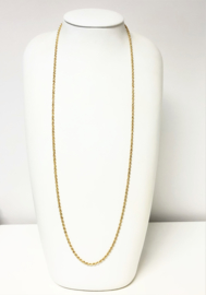 14 K Gouden Koord / Kabel / Rope Ketting - 80 cm / 12 g / 3 mm