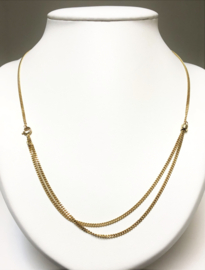 14 K Gouden Gourmet Schuif Collier Verstelbaar Tot 70 cm - 10 g