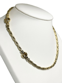 14 Karaat Gouden Fantasie Slot Collier Spinel - 46 cm / 27,32 g / 5 mm
