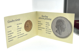 Set Koning Willem III - 10 Gulden Goud + Zilveren Penning Koning Willem III