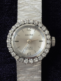 Ancre Witgouden Dames Horloge 0.50 crt Briljantgesl Diamant