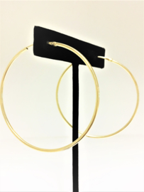 14 K Gouden Creolen ( glad )  55 mm