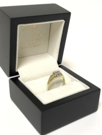 Antiek Gouden Ring 0.15 Crt Briljant Geslepen Diamant H / VS2 - SI1