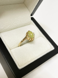 14 k Gouden Ring Chrysoberyl Cat's Eye / Kattenoog