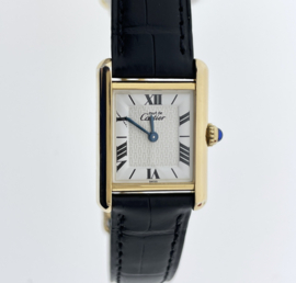 Must de Cartier Tank Midsize Quartz Ref. 1613 White Roman Dial Deployante - Full Set Incl. Cartier Garantie