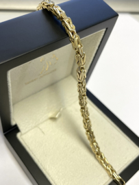 14 Karaat Gouden Koningsarmband Byzantijns - 21.5 cm / 3.5 mm / 6.8 g