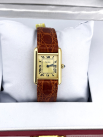 Must de Cartier Tank Quartz Ivory Roman Dial 366001 - Midsize