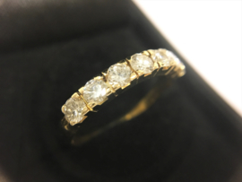18 K Gouden Rijring 0.85 crt Briljantgeslepen Diamant H/VVS