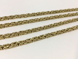 14 K Gouden Koningsketting Byzantijns (hol) - 72 cm / 23,5 g