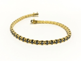 18 K Geel Gouden Tennis Armband 5,33 Crt Briljant Geslepen Diamant - 21 cm / 18,06 g