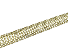 Vintage 14 Karaat Gouden Schakel Armband - Goud / 23 g / 20 cm / 11 mm