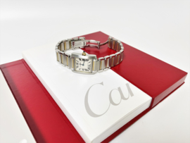 Cartier Tank Francaise Staal / Goud  Model 2384 Quartz - Full Set