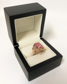Antiek Handvervaardigd Rosé Gouden Ring - Cubic Zirkonia