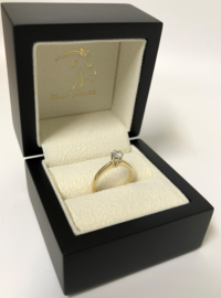 14 Karaat Bicolor Gouden Solitair Ring 0.25 ct Briljant Geslepen Diamant - G/VS1