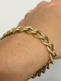 18 K Gouden Gourmet Schakel Armband - 18,5 cm / 13,9 g