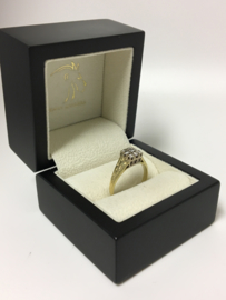 14 K Antiek Gouden Ring 0.40 crt Briljantgeslepen Diamant - H / VS2
