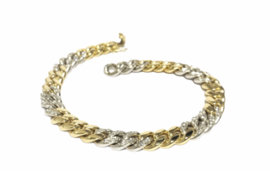 Pomellato Bicolor Gouden Gourmet Schakel Armband Diamant - 19,5 cm / 39,27 g