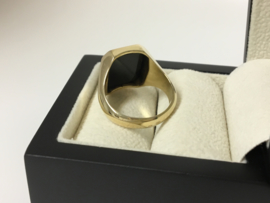 14 K Gouden Heren Zegelring Onyx (8-Kant) - 5,95 g