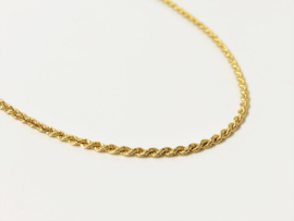 18 K Massief Gouden Koord Ketting - 53 cm / 11,4 g