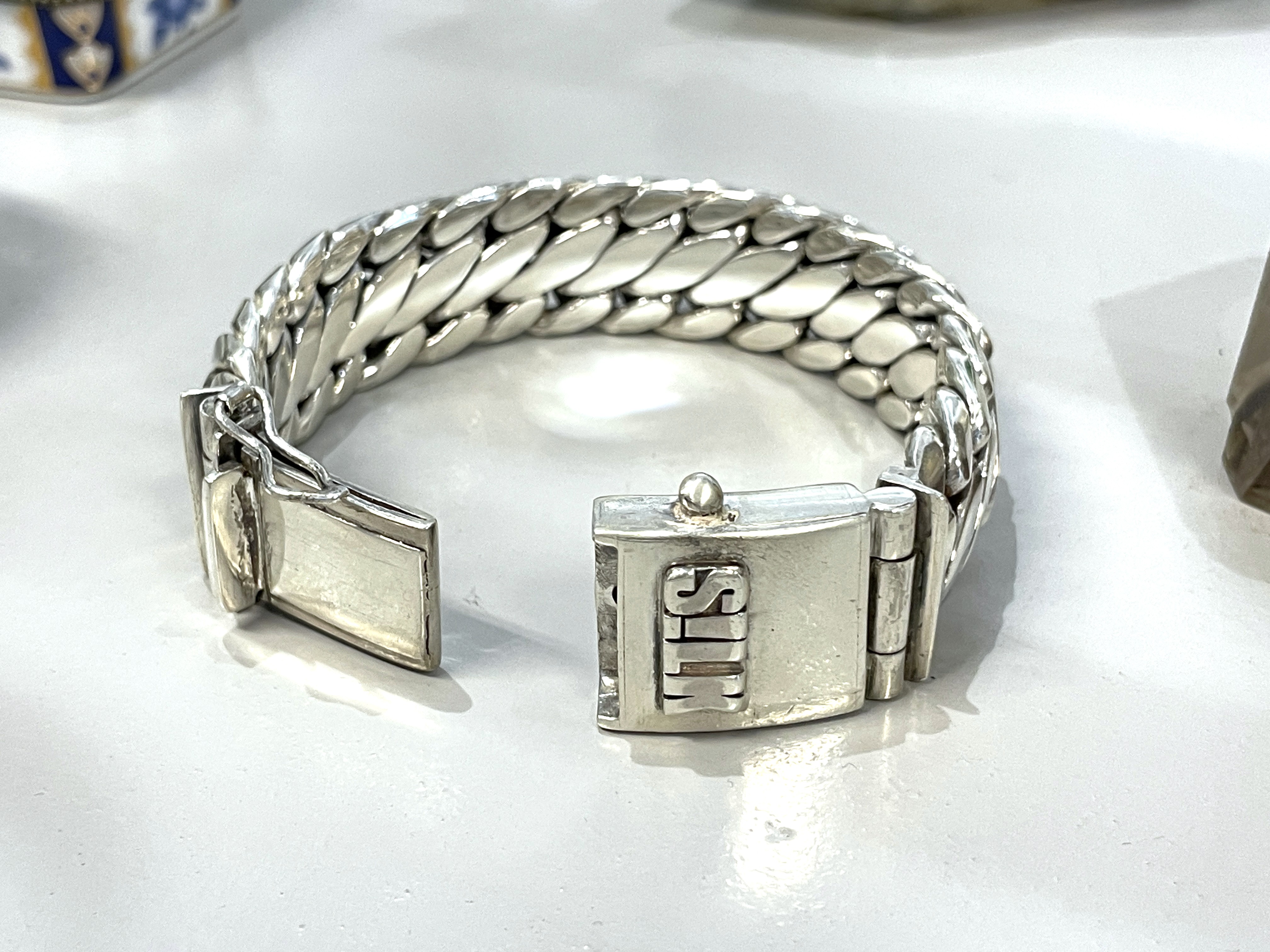 SILK 310 Zilveren Armband Shiva Tri-Band - 19 cm / 2 cm