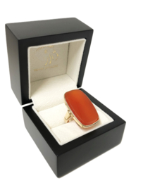 Royale 14 Karaat Gouden Ring Geslepen Carneool 3 x 2 cm - 13,7 g