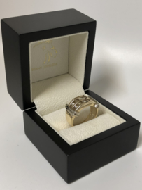 10 Karaat Massieve Heren Ring 1.0 ct Diamant - Top Wesselton / 12,12 g