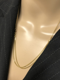 14 K Gouden Gourmet Schuif Collier Verstelbaar Tot 70 cm - 10 g