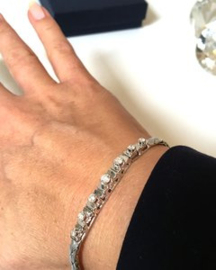 14 K Witgouden Armband 0.50 crt Briljantgeslepen Diamant H / VVSl