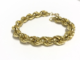 Grove 18 K Gouden Koord Armband - 21,5 cm / 15,7 g