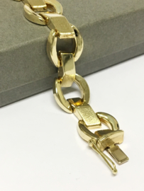14 Karaat Gouden Fantasie Schakel Armband - 20 cm / 17,1 g
